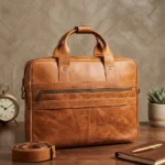 Premium Handcrafted Tan Leather Professional Laptop Bag