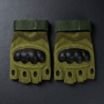 Half Finger Tactical Military Gloves with Hard Knuckle Protection | Outdoor Combat & Motorcycle Gloves