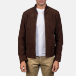 The Dravox Heritage Suede Bomber Jacket - Image 4