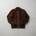 Dravox Women’s Premium Suede Bomber Jacket – Chocolate Brown - Image 3