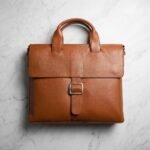 The Dravox Leather Meridian Magnetic Laptop Briefcase