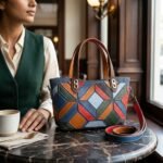 The Dravox Mosaic Denim & Sheep Leather Tote - Image 4