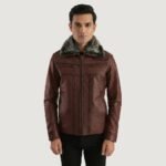 Dravox Hart Fur Brown Leather Jacket - Image 3