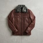 Dravox Hart Fur Brown Leather Jacket - Image 2
