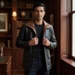 Dravox Connor Black Leather Coat