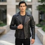 Dravox Armand Black Leather Biker Jacket